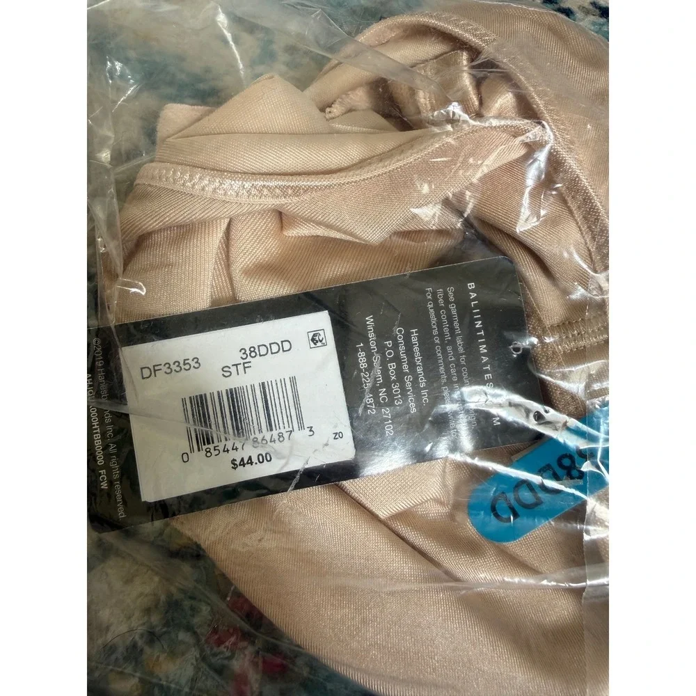 Bali Lift Underwire Bra 38DDD Nude Beige Full Coverage NWT $44 Retail‎